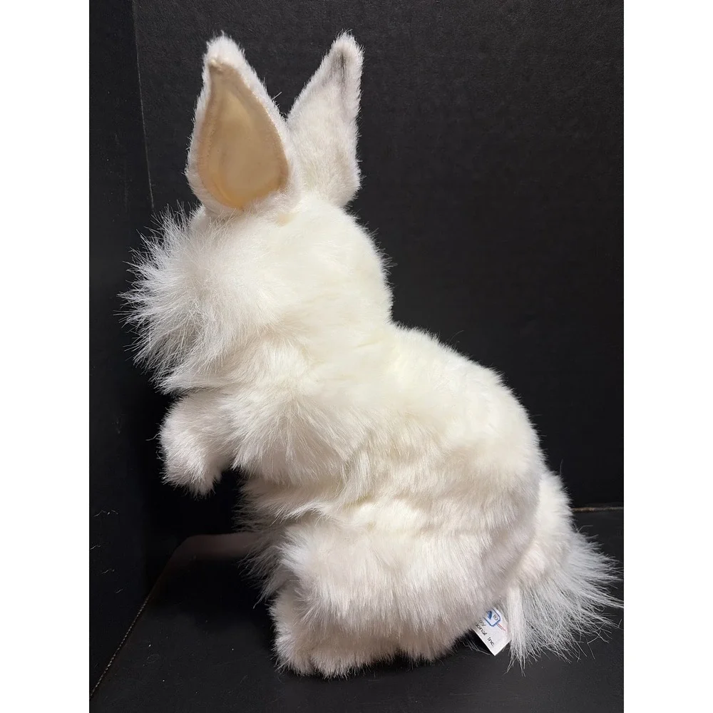 Hansa Toy International White Rabbit Plush Realistic Standing Bunny 12 Inch 2004
